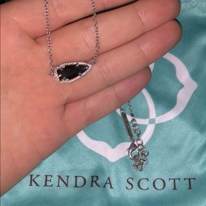 Kendra Scott Black and Silver Arrow Head Necklace
